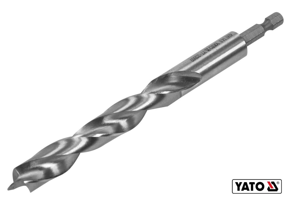Свердло по дереву YATO : Ø14 x 100/60 мм, хвостовик- HEX 1/4", HSS 4241(DW)