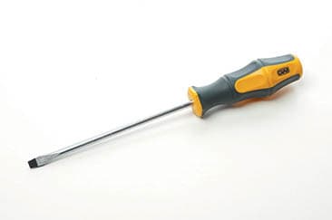 Викрутка шліцева обгумована рукоятка СrV SL6x150мм (плоска) (двокомпонентна) СИЛА