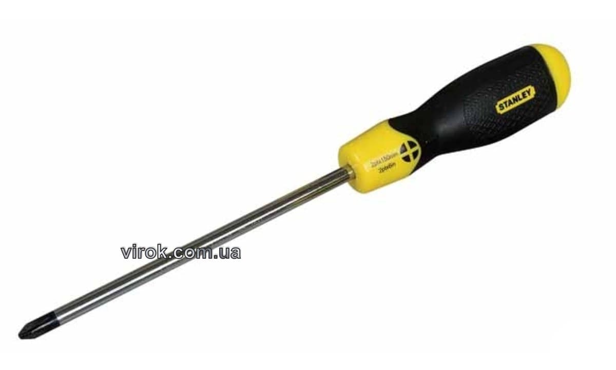 Викрутка хрестова STANLEY "Cushion Grip" : "Pozidriv" PZ1 x 75 мм DW
