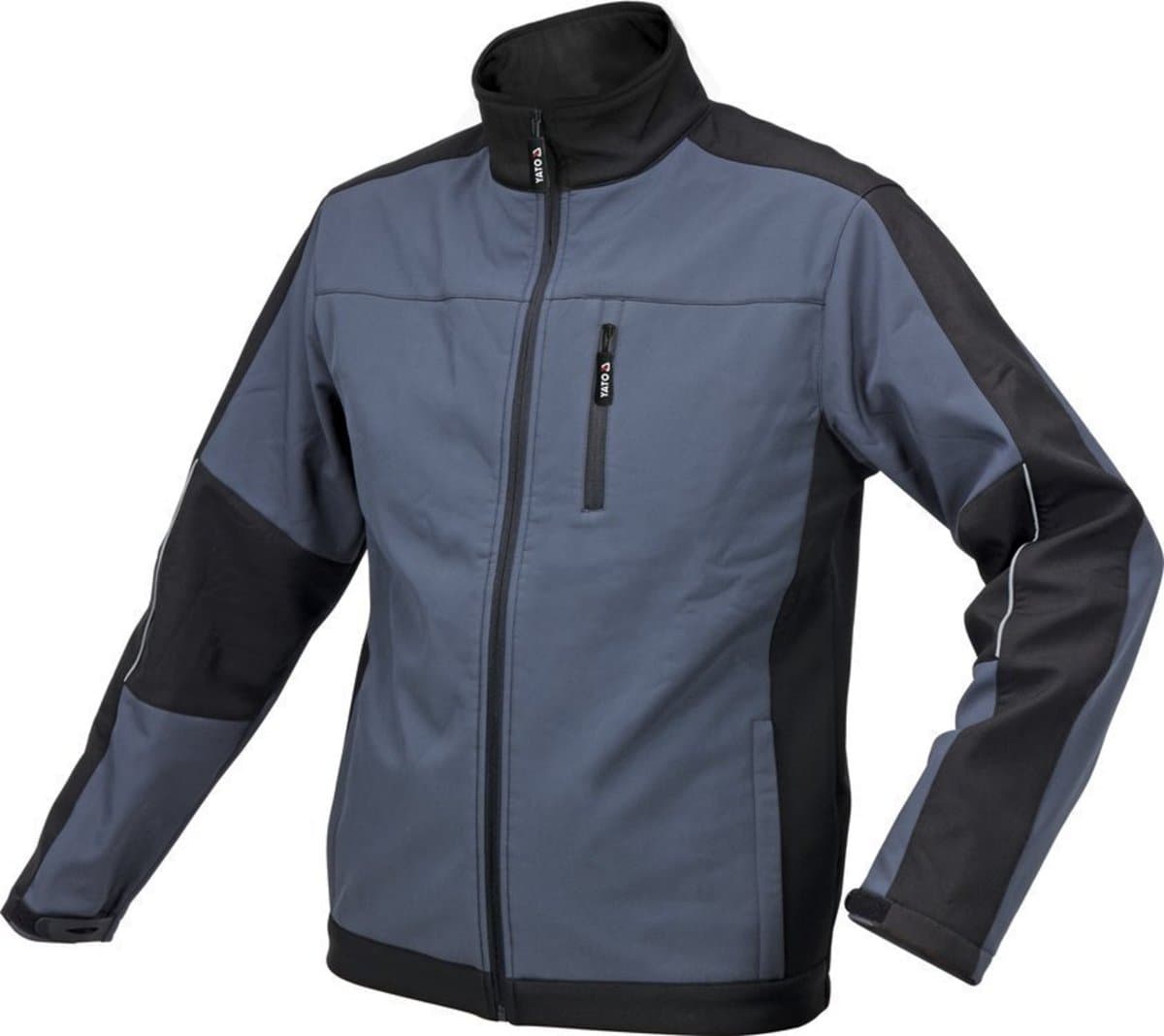 Куртка робоча SOFTSHELL YATO розмір M, чорно-темно-сіра, 3 кишені, 96% поліестер і 4% спандекс(DW)