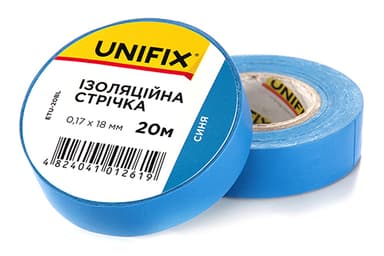 Ізоляційна стрiчка синя 0.17х18мм 20м (пачка, кратно 10шт) UNIFIX
