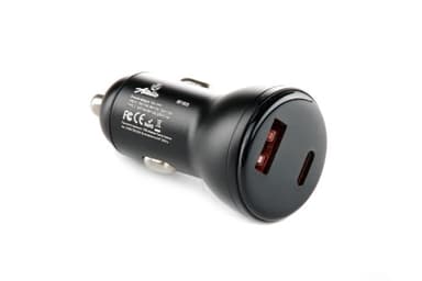 Автомобільний зарядний пристрій USB/Tipe-C (12/24V - 5V 3A) чорний 12 Atelie