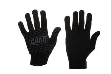 Рукавички нейлонові чорні з мілкою синьою ПВХ точкою Стандарт СИЛА