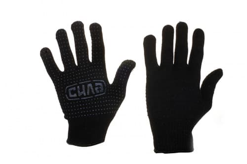 Рукавички нейлонові чорні з мілкою синьою ПВХ точкою Стандарт СИЛА