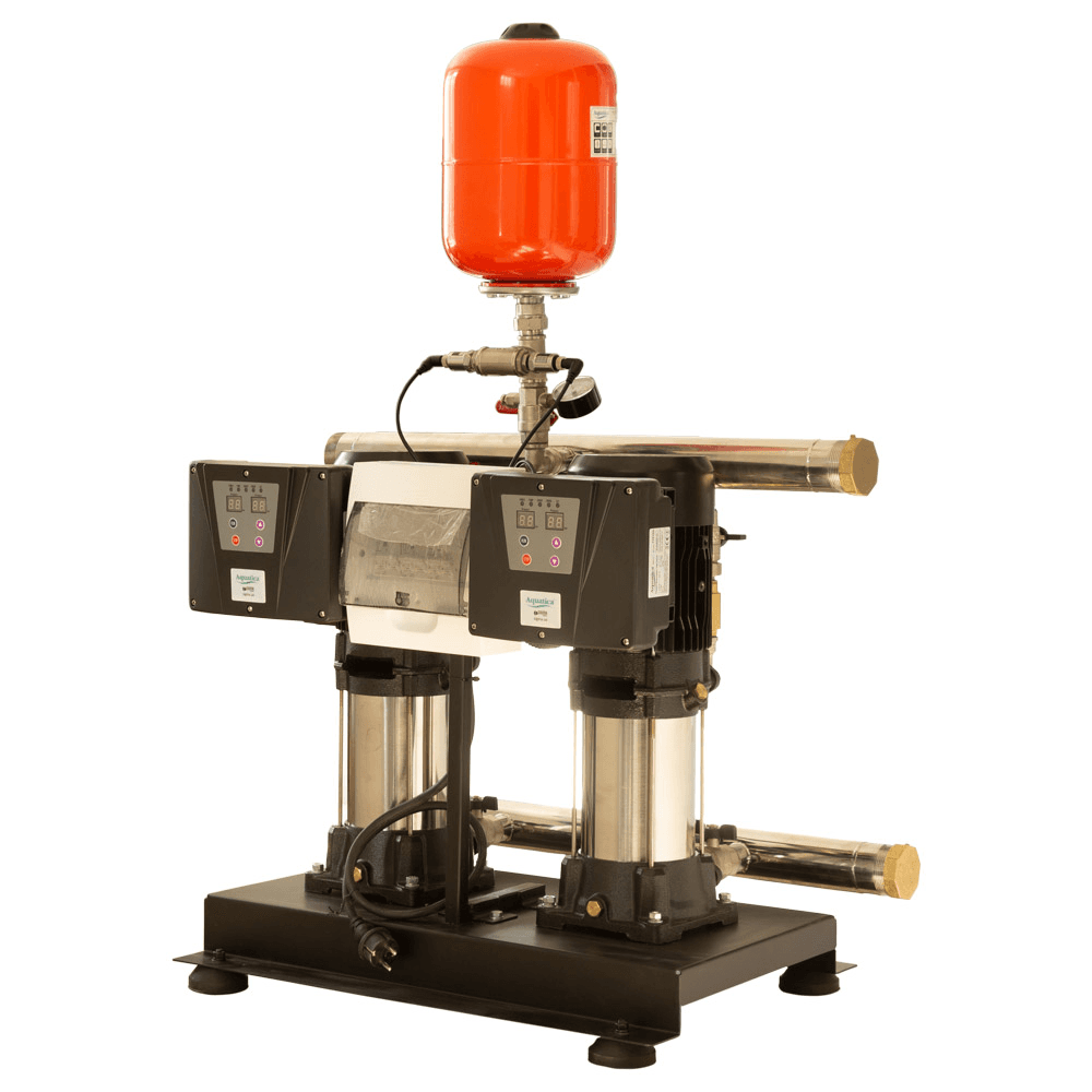 Станція підвищення тиску 2×1.1кВт Hmax 82м Qmax 67л/хв 8л + частотне регулювання LEO 3.0 (2EVPm2-7-2AVF-1.1M-8)