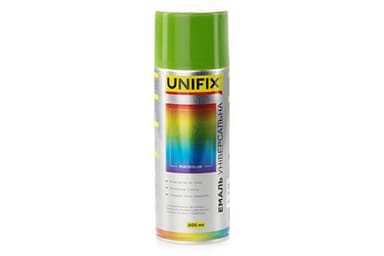 Емаль акрилова універсальна RAL 6010 Зелений трав'яний гл. 400мл UNIFIX