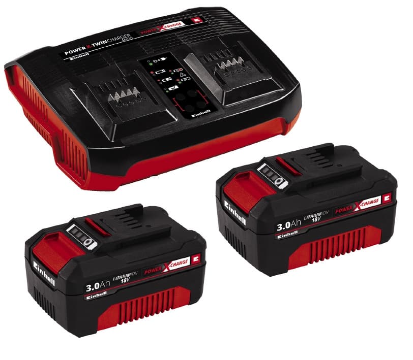 Акумулятор + зарядний пристрій на два акум. Einhell 18V 2x3.0Ah Twincharger Kit (4512083)