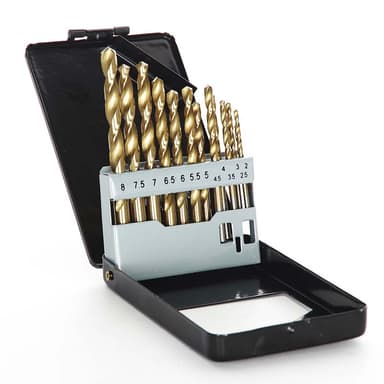 APRO Набір свердел для металу HSSтитан метал бокс 2.0-8.0 мм 13 шт.