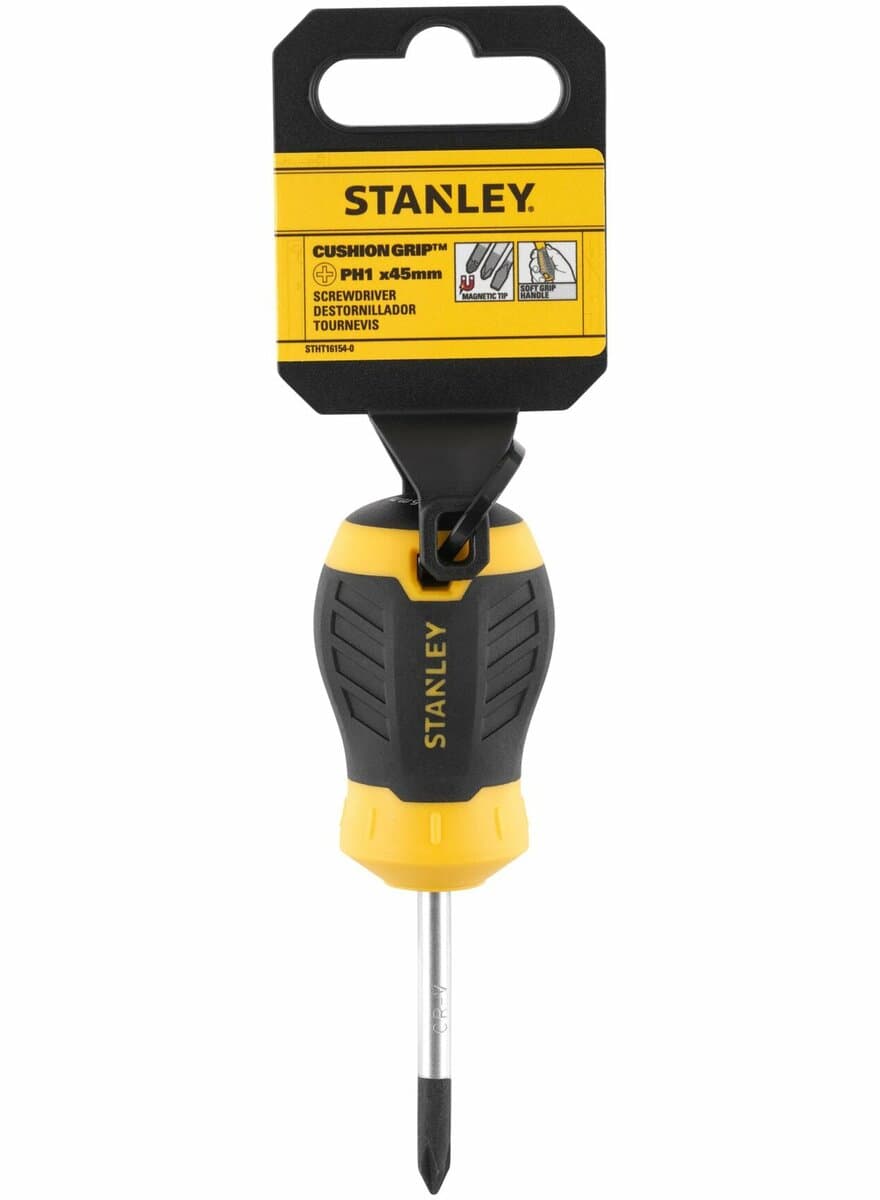 Викрутка хрестова STANLEY "Cushion Grip" S/D "Philips": PH1 X 45MM