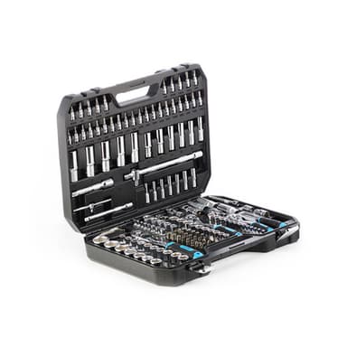 Набір насадок (інструментів) торцевих з тріскачкою CrV 1/4, 3/8, 1/2 (90т) (150 шт.) APRO