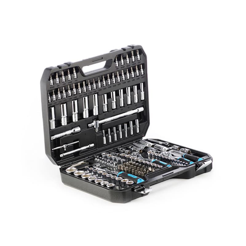 Набір насадок (інструментів) торцевих з тріскачкою CrV 1/4, 3/8, 1/2 (90т) (150 шт.) APRO