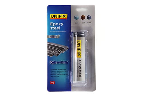 Холодне зварювання біле 57г (блістер) UNIFIX