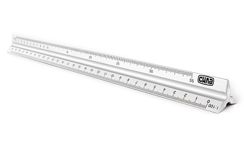 Лінійка масштабна алюмінієва 22х300мм СИЛА