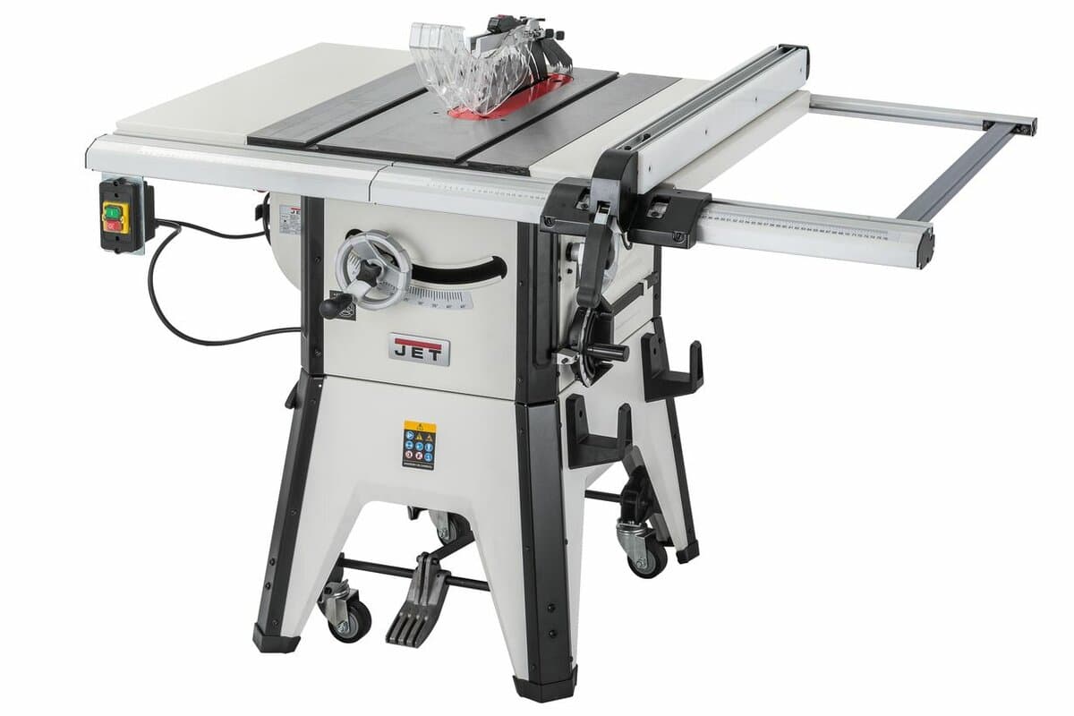 Циркулярна пила JET JLTS-10-M : 230В, 2,0(1,5)кВт, диск Ø=254/(16/30) мм 0-45°. роб. 685х512мм