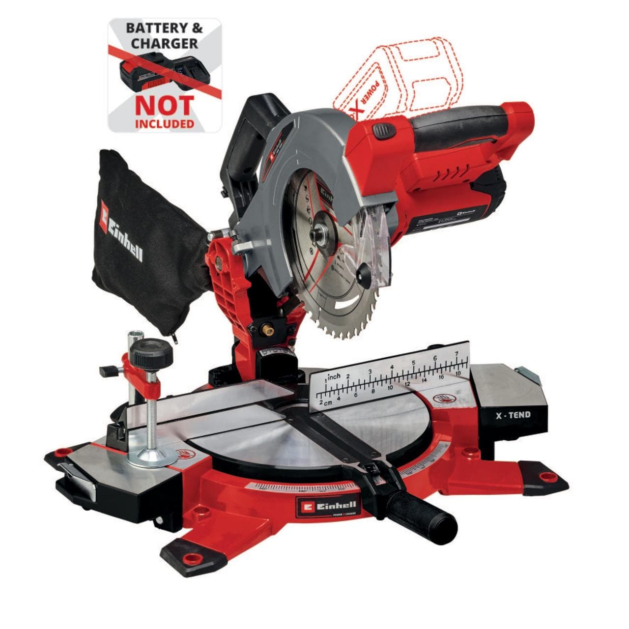 Пила торцева акумуляторна Einhell TE-MS 18/210 Li - Solo (4300890)