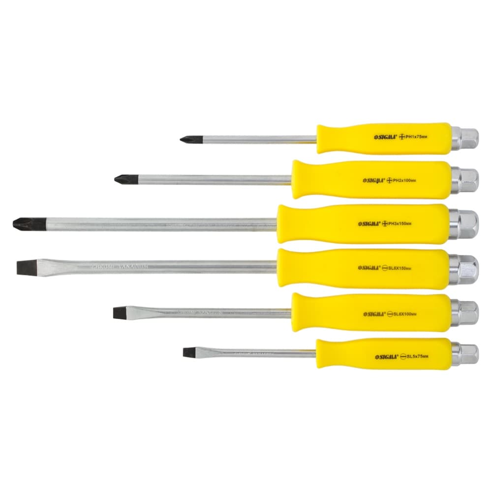 Набір викруток ударних під ключ 6шт CrV SIGMA (4001141)