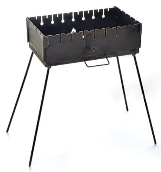 СИЛА Мангал розкладний (кейс) на 8 шампурів дворівневий товщина 3 мм, з чохлом та рукавичками