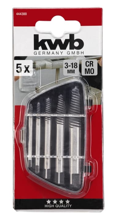 Набір екстракторів, 5 шт, KWB (444300)