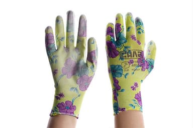 Рукавички з поліуретановим покриттям р8 (зелені садові манжет) ВАСИЛЬКИ СИЛА