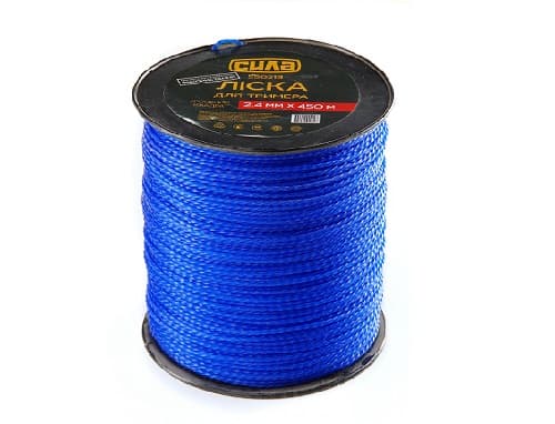 Лiска для тримера 2,4мм кручений квадрат 450м СИЛА