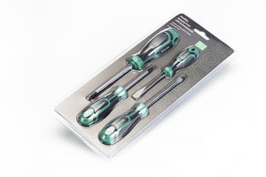 Набір викруток обгумованих (PH1х75 PH2х100 SL3х75 SL5х100) (4шт) Стандарт СИЛА