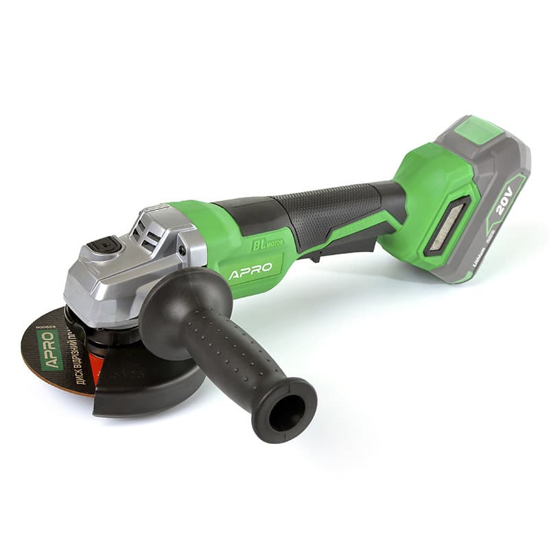 APRO Шліфмашина акумуляторна кутова 20AGS 20 В Ø125 без АКБ без ЗП