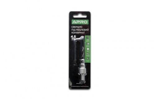 Свердло конфірматне 4,5мм APRO