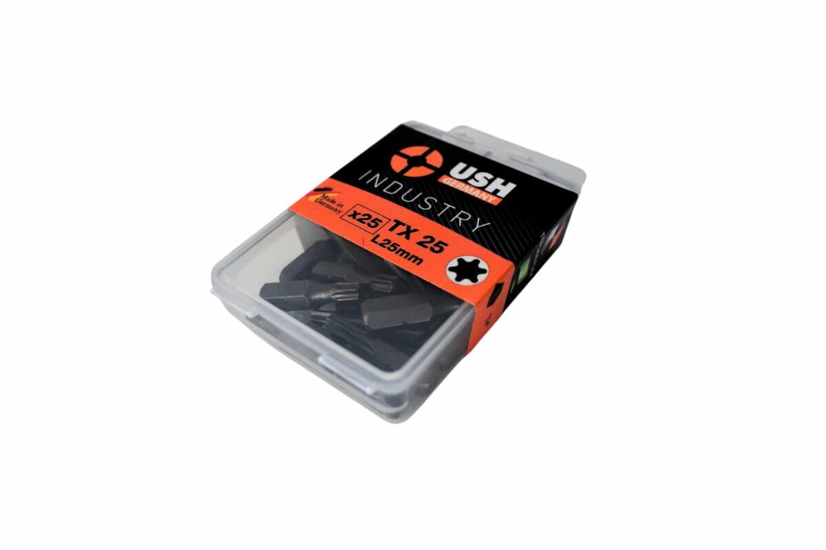 Насадка викруткова USH Industry : TORX T25 x 25 мм, Torsion Уп. 25 шт.