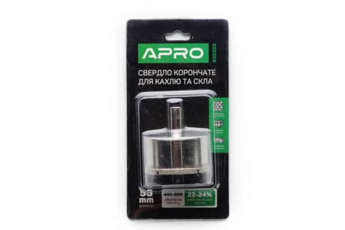 Свердло трубчасте з алмазним напиленням 55мм APRO