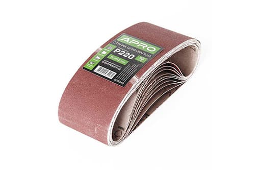 Стрічка шліфувальна нескінченна APRO P220 75×457мм (10шт)