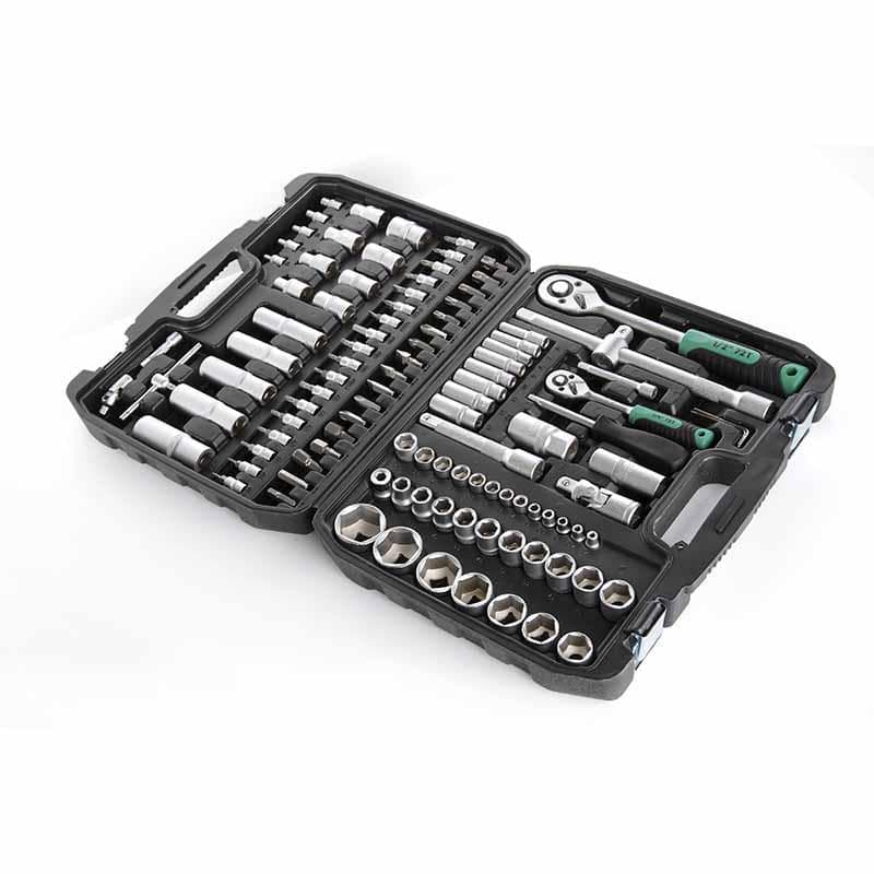 Набір насадок (інструментів) торцевих з тріскачкою CrV 1/4, 1/2 (72Т) (108 шт.) ТМ СИЛА