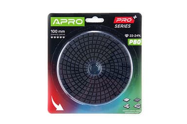 Коло алмазне шліфувальне на липучці 100мм Р50 APRO PRO