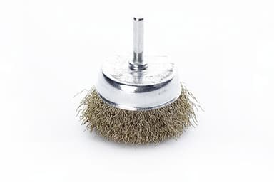 Щітка чаша латунна дріт 75мм (дриль) APRO