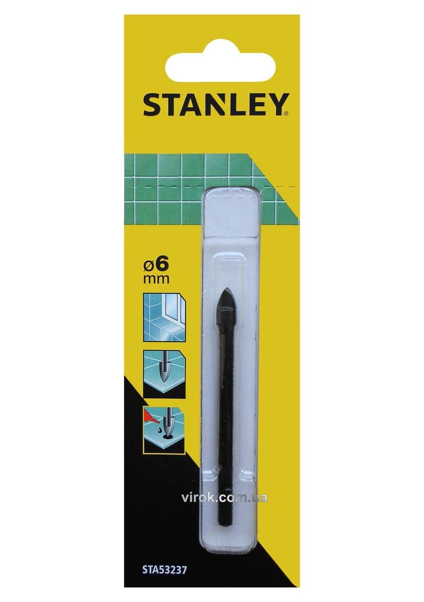 Свердло по кераміці та склу STANLEY : Ø= 6 мм