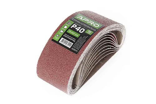Стрічка шліфувальна нескінченна APRO P40 75×457мм (10шт)