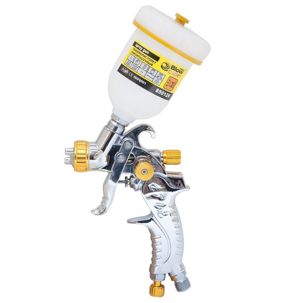 SIGMA Фарборозпилювач HVLP з верх.бачком 100 мл (Ø0,8 мм, 60-170 л/хв, 1,5-2Бар) пластик REFINE