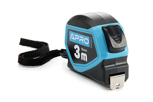 Рулетка обгумована з автостопом 3 м х 16 мм APRO