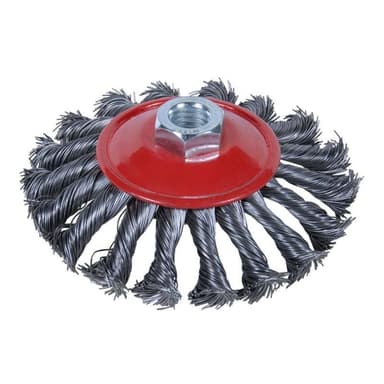 SIGMA Щітка для металу конусна Ø100мм М14×2мм (плет.дріт, сталь)