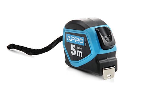 Рулетка обгумована з автостопом 5 м х 19 мм APRO