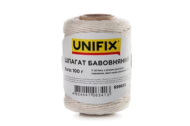 Шпагат бавовняний 100г на втулці UNIFIX