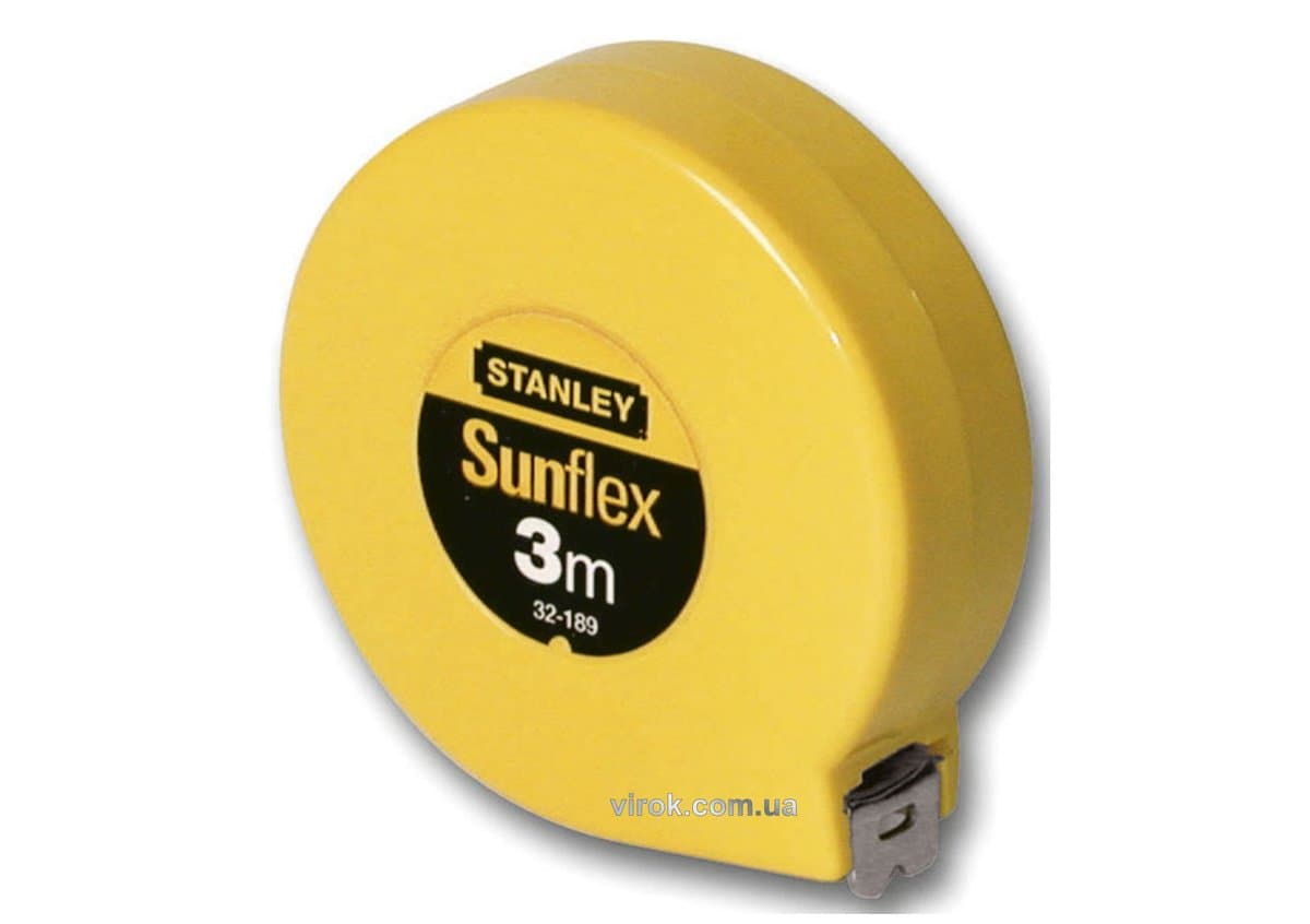 Рулетка STANLEY "Sunflex" : L= 3 м. без фіксатора
