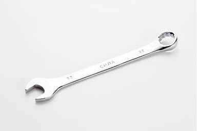 Ключ ріжково-накидний полірований CrV 22мм СИЛА