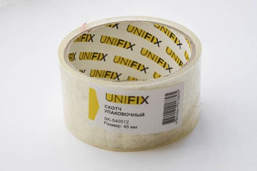Стрічка клейка пакувальна 38мкм 45мм 50 SK-540512 UNIFIX