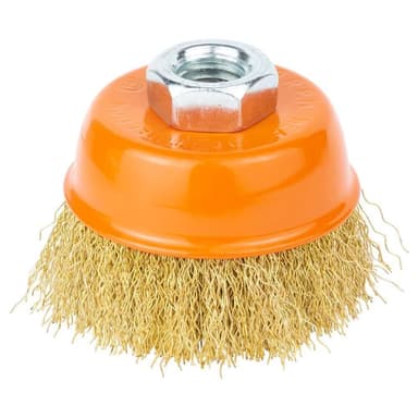 SIGMA Щітка для металу дротяна торцева (чашка) Ø65мм М14×2мм (латунь) Grad
