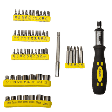 Викрутка + насадки торцеві і біти 51шт CrV SIGMA (4002131)