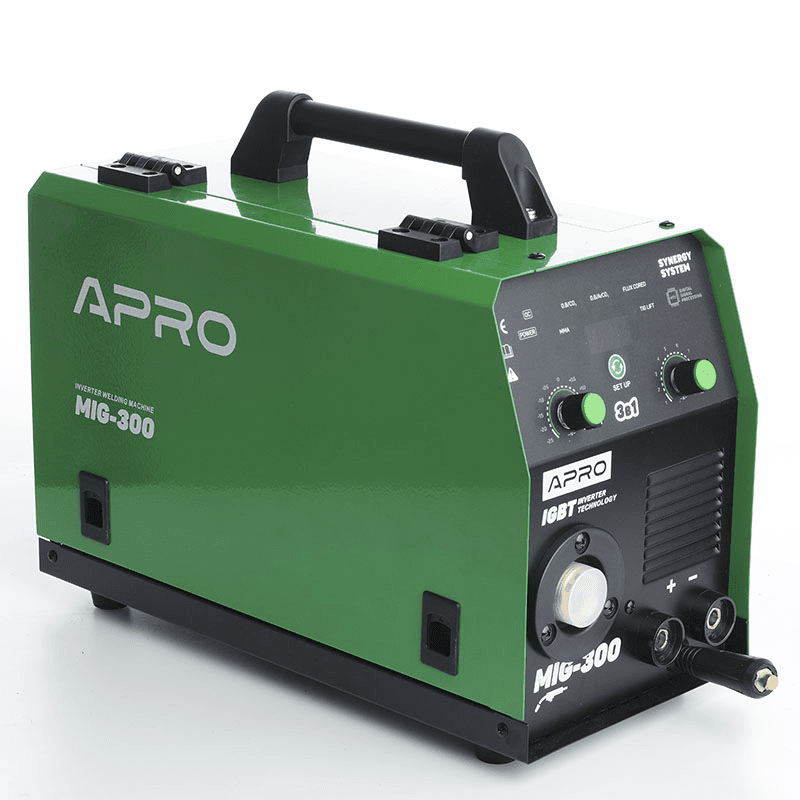 APRO Зварювальний напівавтомат інверторний MIG-300 20-300 А ел. 4 мм пр.0.8-1 мм 5кг 2.5+1.5+3 м