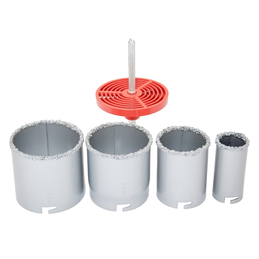 SIGMA Набір коронок із вольфрамовим напиленням Ø 33,53,67,73 мм +ос.гос. з центру.свердлом