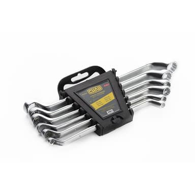 СИЛА Набір ключів накидних двосторонніх CrV 6 шт. (6x7,8x9,10x11,12x13,14x15,17x19 мм)