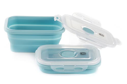 Ланчбокс складаний з кришкою-засувкою блакитний 350мл СИЛА