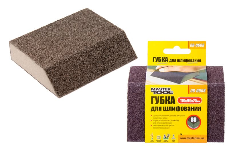 Губка для шліфування ТРАПЕЦІЯ Р 80 110*90*25 мм
